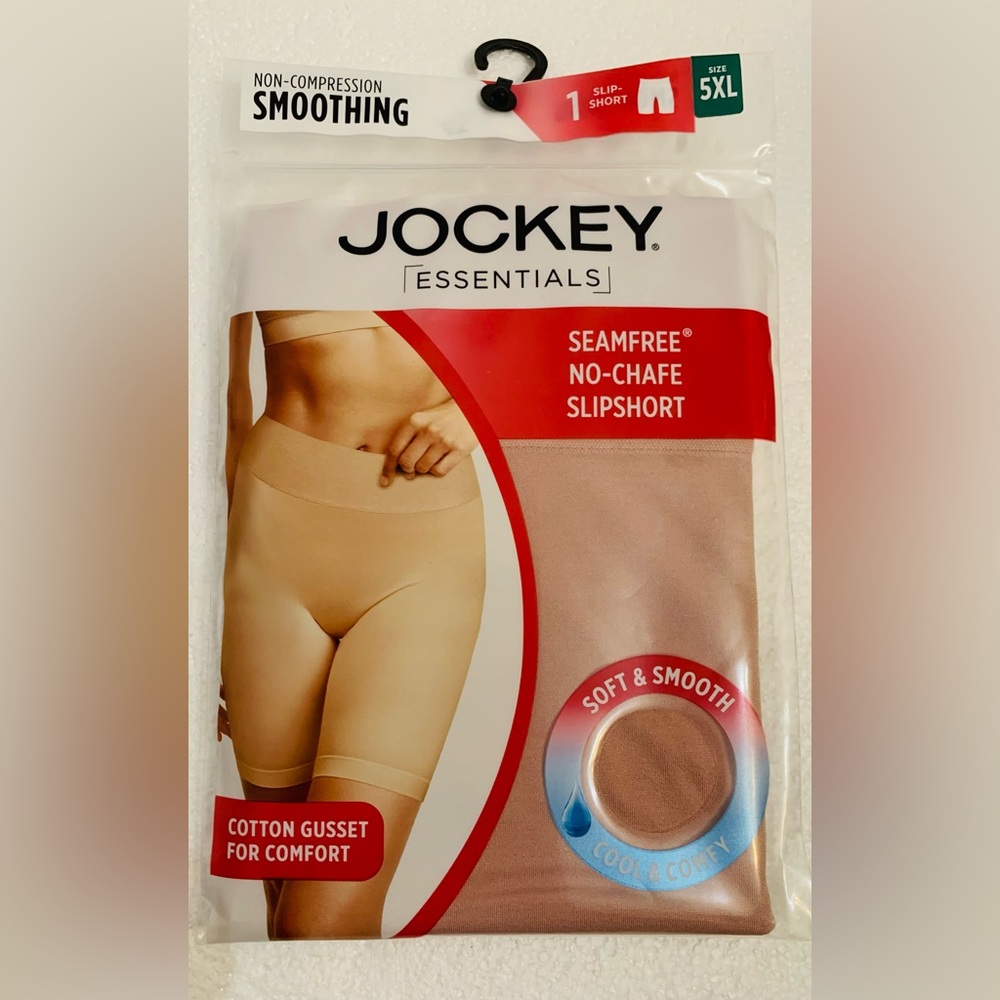 Jockey Essentials 5 XL Rose Seamfree No Chafe Slipshort